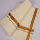 GLD-41C CREAM DOUBLE DHOTI  4.00 MTR