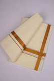 GLD-41C CREAM DOUBLE DHOTI  4.00 MTR