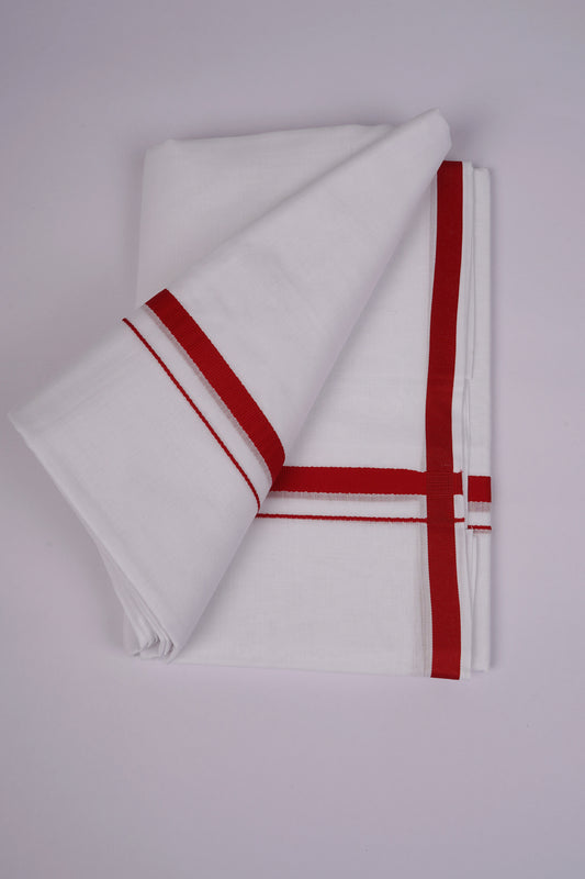 HD-25 W/D DHOTI  3.80 MTR-Red