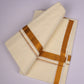 GLD-98C CREAM DOUBLE DHOTI  4.00 MTR