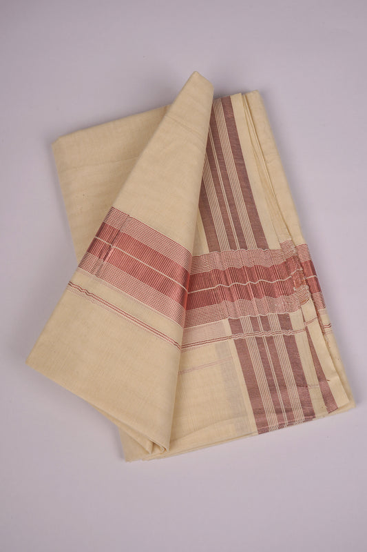 RGD-14C CREAM DOUBLE DHOTI  4.00 MTR