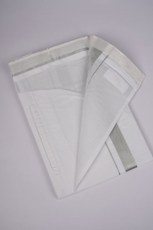 PKT SLS-01 VELCRO WHITE SINGLE DHOTI