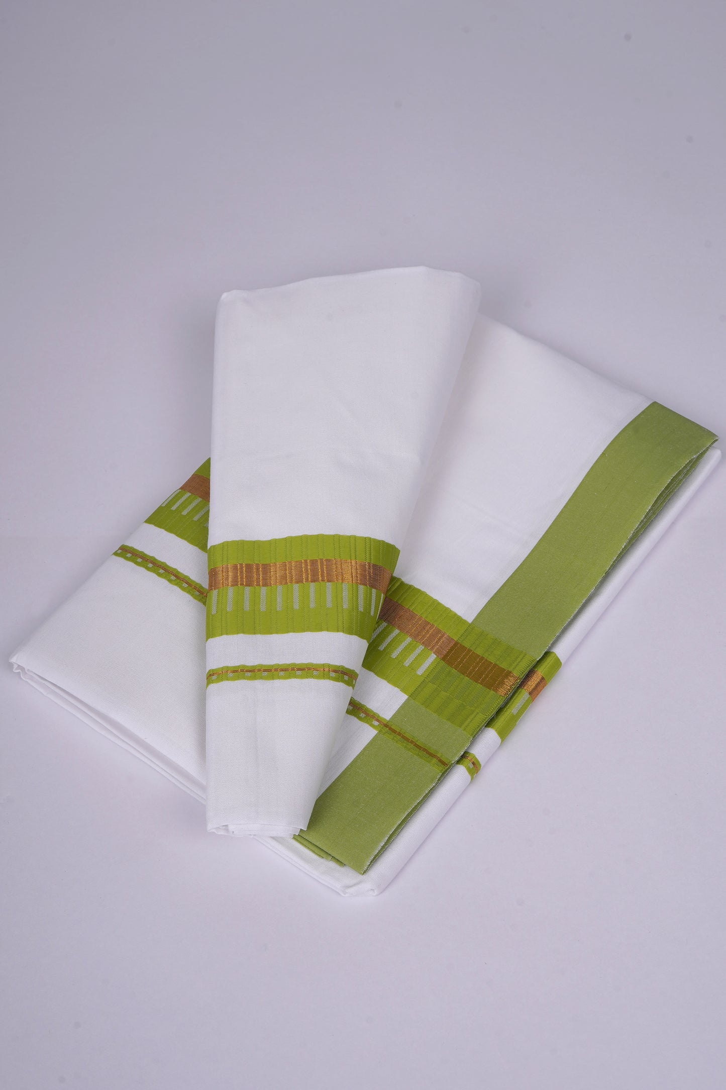 FS-93 W/S DHOTI 2.00 MTR - GOLD LIGHT GREEN