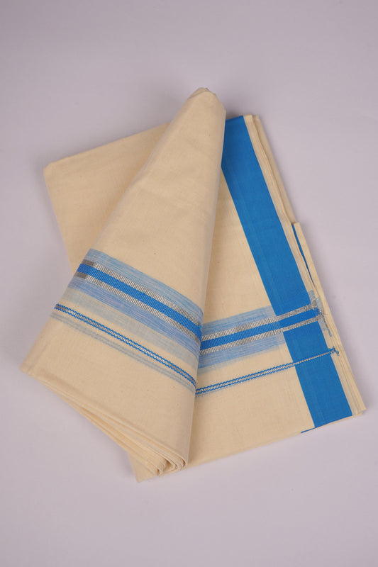 FD-187C C/D DHOTI  3.80 MTR-Ajantha Blue