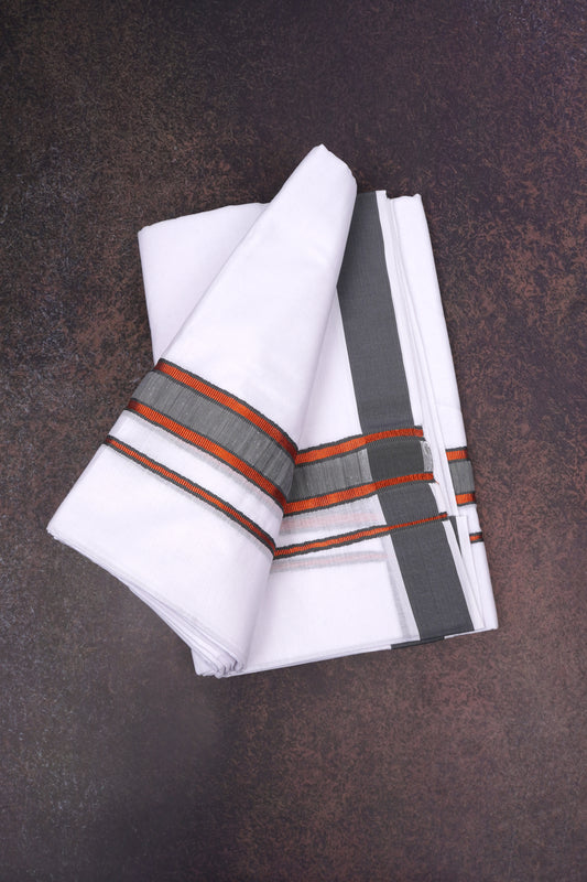 FD-176 W/D DHOTI 3.80 MTR-Brown