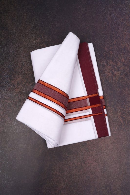FD-176 W/D DHOTI 3.80 MTR-Dark Pink