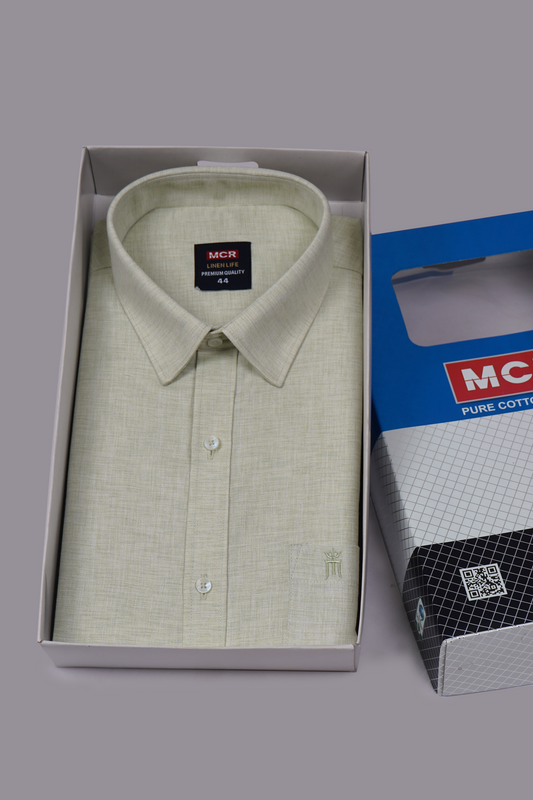 MCR LINEN LIFE 93104 Half Sleeve Formal Color Shirt For Men