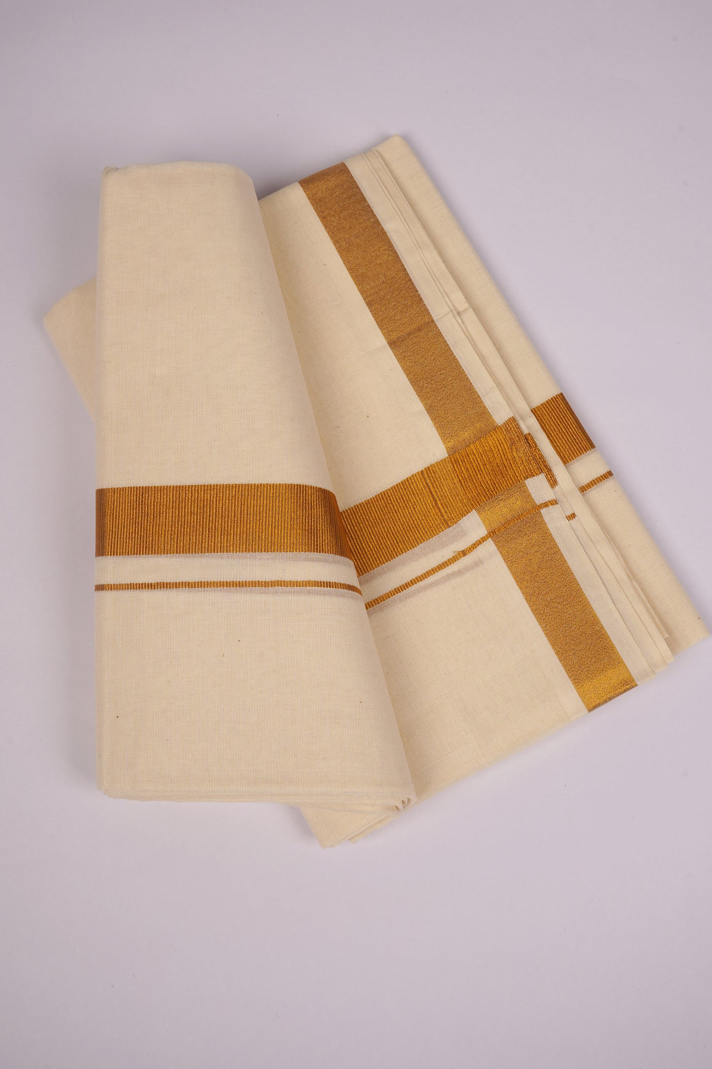GLD-02C CREAM DOUBLE DHOTI  3.80 MTR