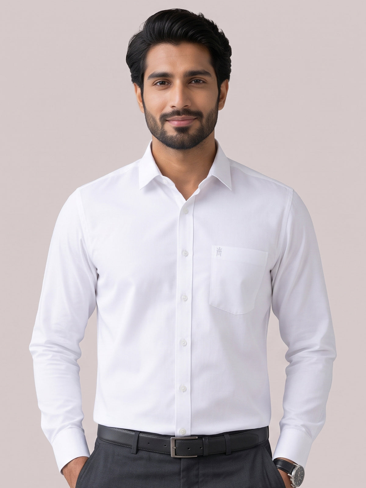 Spray Park Formal White Shirt For Men