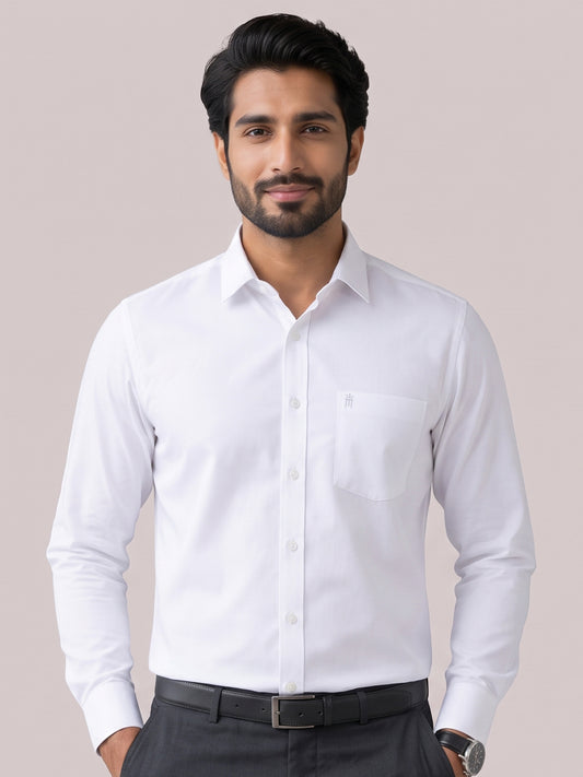Spray Park Formal White Shirt For Men
