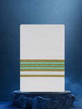 WHITE SINGLE COTTON KARAI - FCS-24 DHOTHIE 2.00 MTR