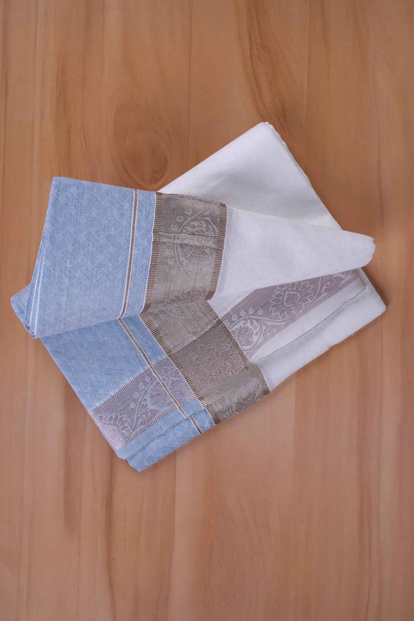 Aayush Cotton Jaquard Shirtings & Dhoti Single Set - D5