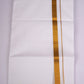 GLD-98 WHITE DOUBLE DHOTI  4.00 MTR