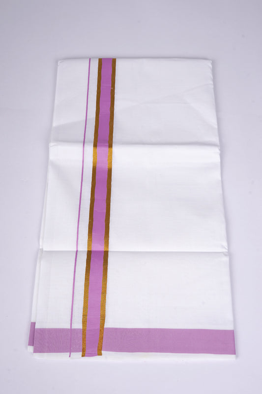 FS-115 W/S DHOTI 2.00 MTR - GOLD PINK