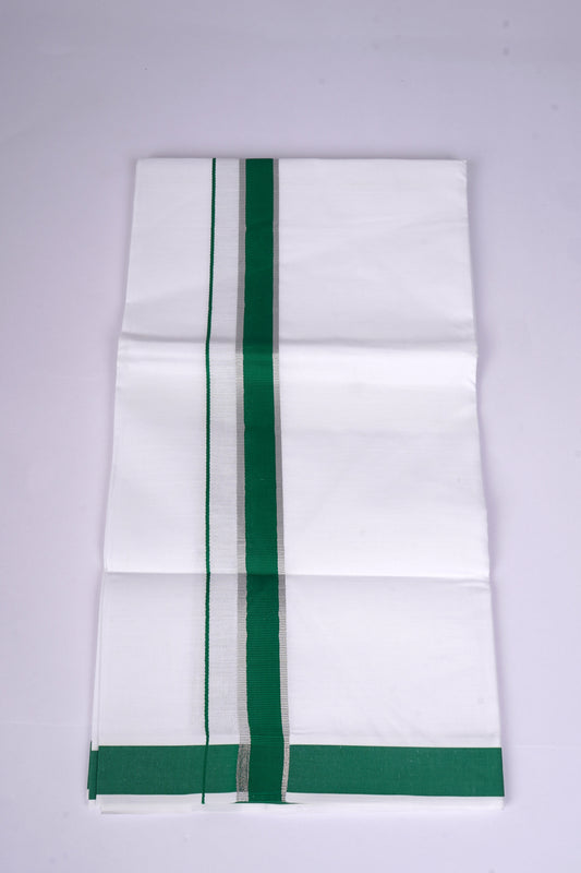 FS-96 W/S DHOTI 2.00 MTR - SILVER GREEN