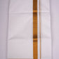 GLD-39 WHITE DOUBLE DHOTI  4.00 MTR