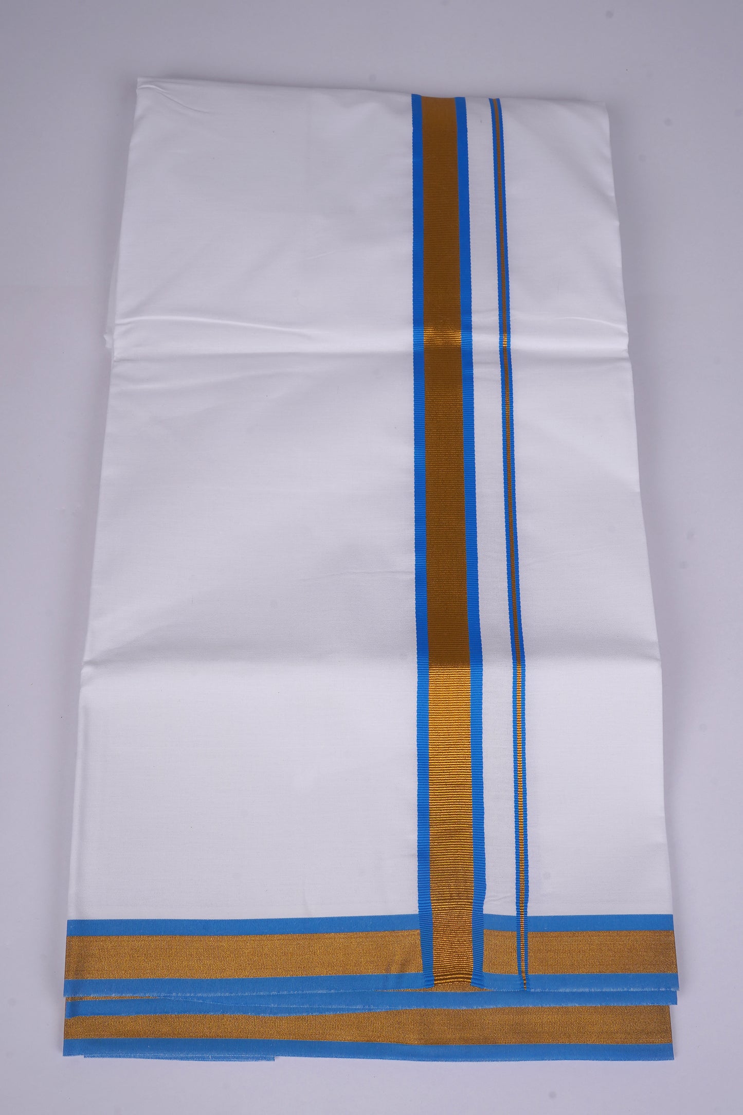 FS-103 W/S DHOTI 2.00 MTR - GOLD BLUE