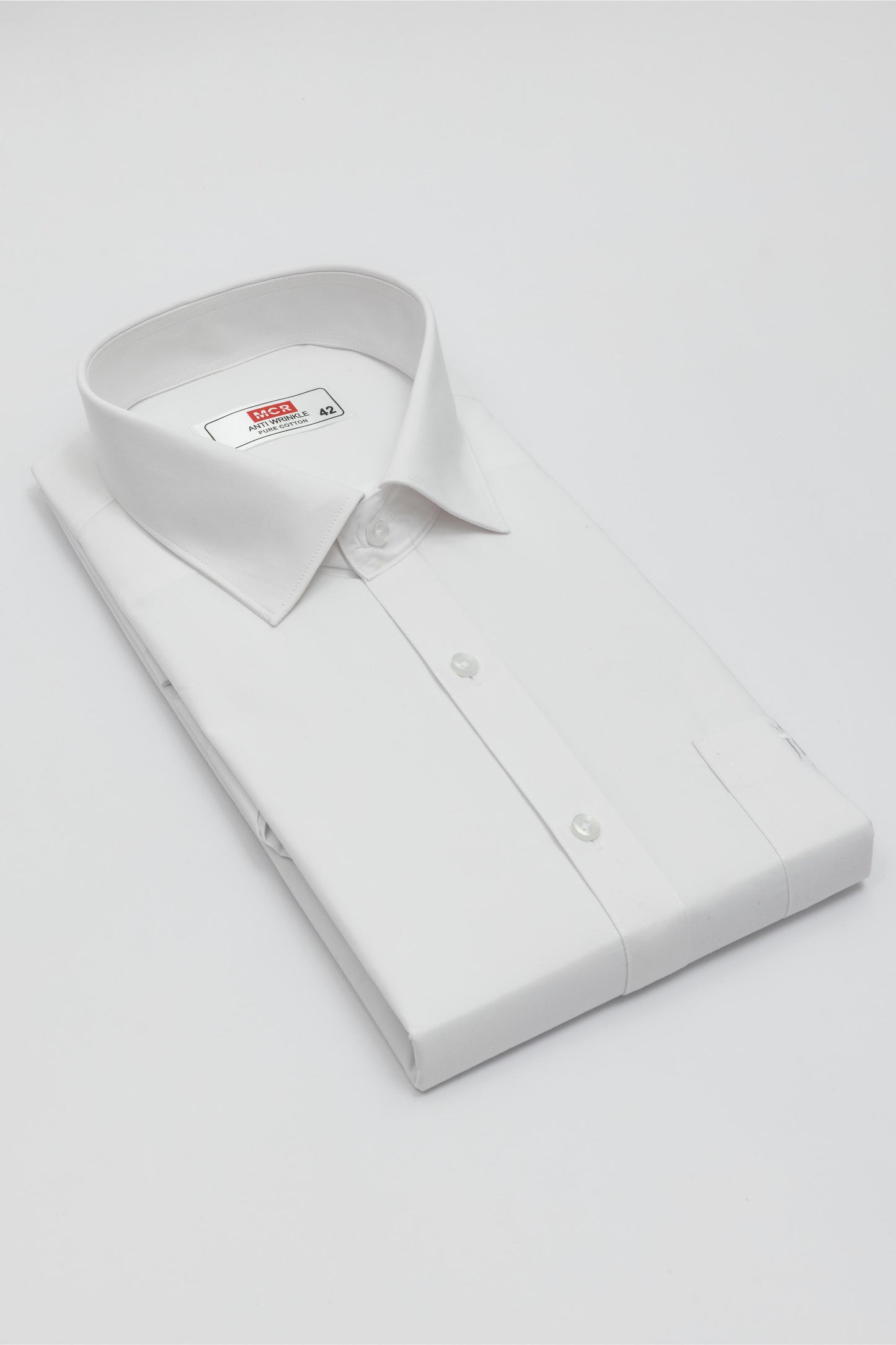 MCR ANTI WRINKLE Half Sleeve Formal White Shirt For Men