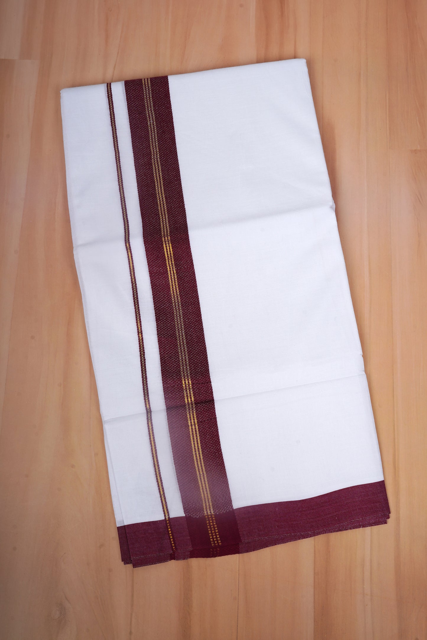 FCD-606 W/D DHOTI 3.80 MTR - Coffee Brown