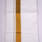 GLD-82 WHITE DOUBLE DHOTI  3.80 MTR