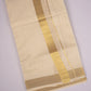 GLD-123C CREAM DOUBLE DHOTI  4.00 MTR