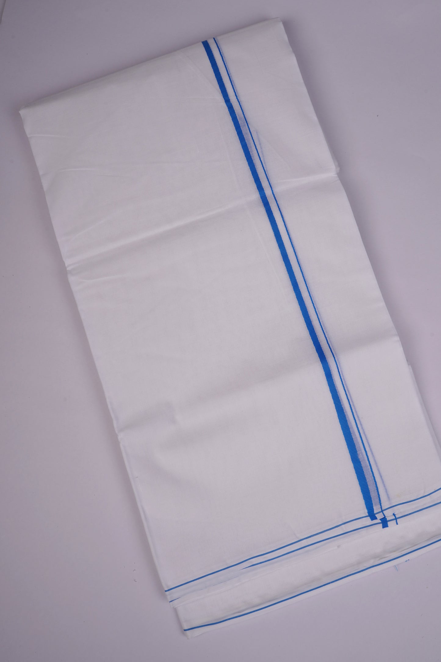 SD-17 W/D DHOTI  4.00 MTR-Blue