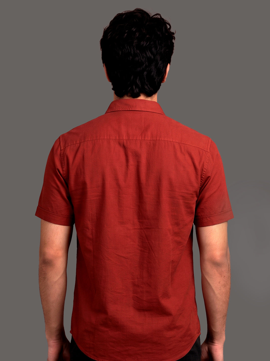 Stain Free Half Sleeve Formal Red Color Shirt For Men-68002