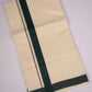 FD-08C CREAM DOUBLE DHOTHIE 3.80 MTR-Dark Green