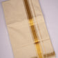 GLD-153C CREAM DOUBLE DHOTI  4.00 MTR