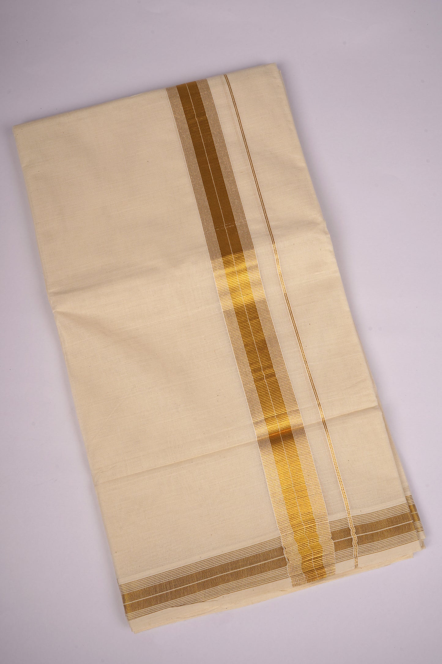 GLD-153C CREAM DOUBLE DHOTI  4.00 MTR