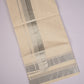 SLD-81C CREAM DOUBLE DHOTI  4.00 MTR