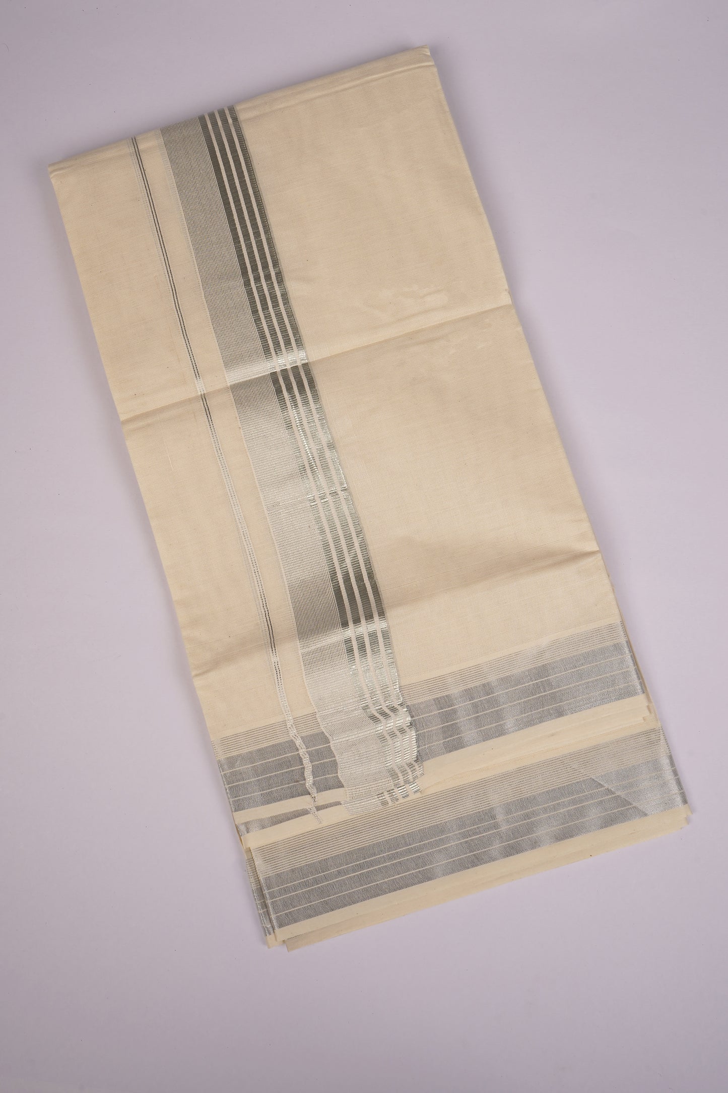 SLD-81C CREAM DOUBLE DHOTI  4.00 MTR