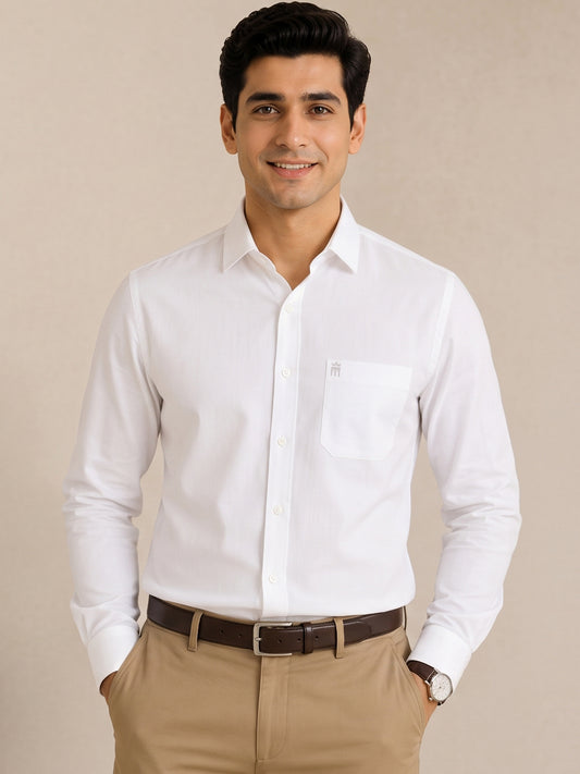 Captain Formal White Shirt For Men
