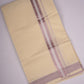 RGD-06C CREAM DOUBLE DHOTI  4.00 MTR