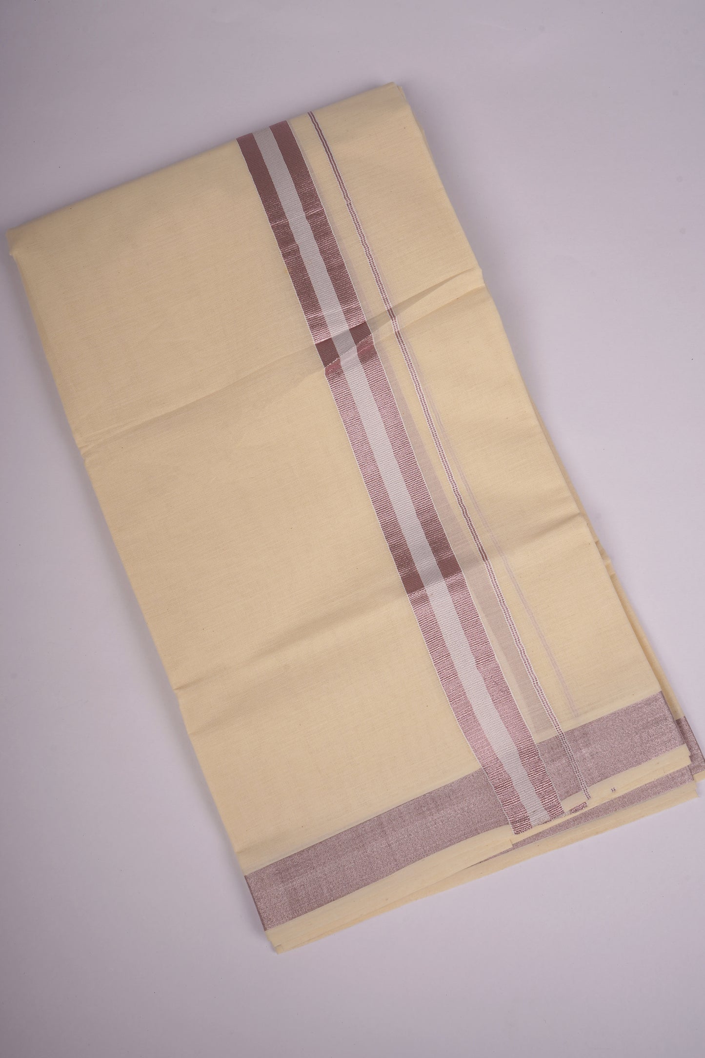 RGD-06C CREAM DOUBLE DHOTI  4.00 MTR