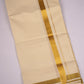 GLD-03C CREAM DOUBLE DHOTI  4.00 MTR