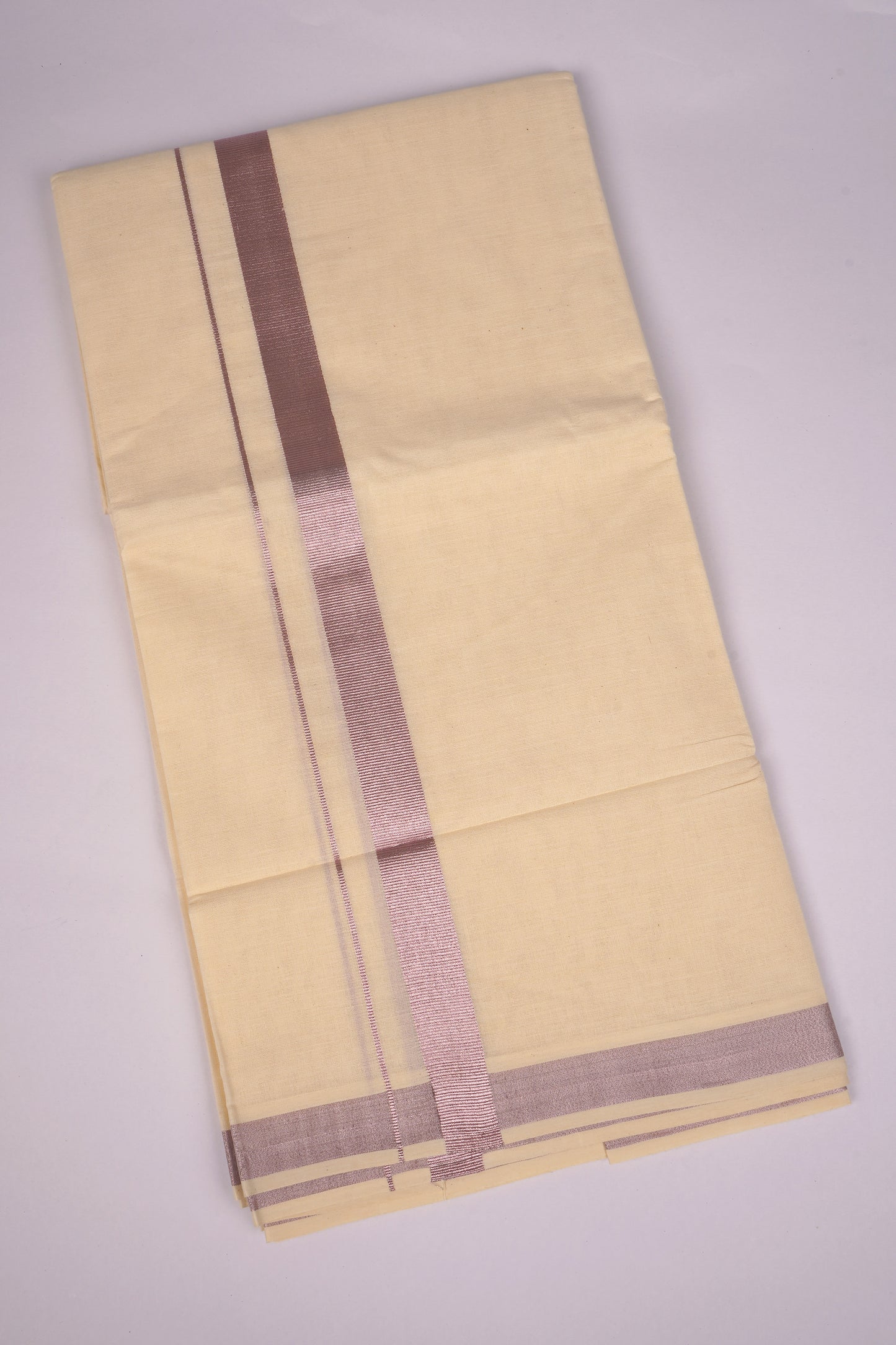 GLD-135C CREAM DOUBLE DHOTI  3.80 MTR