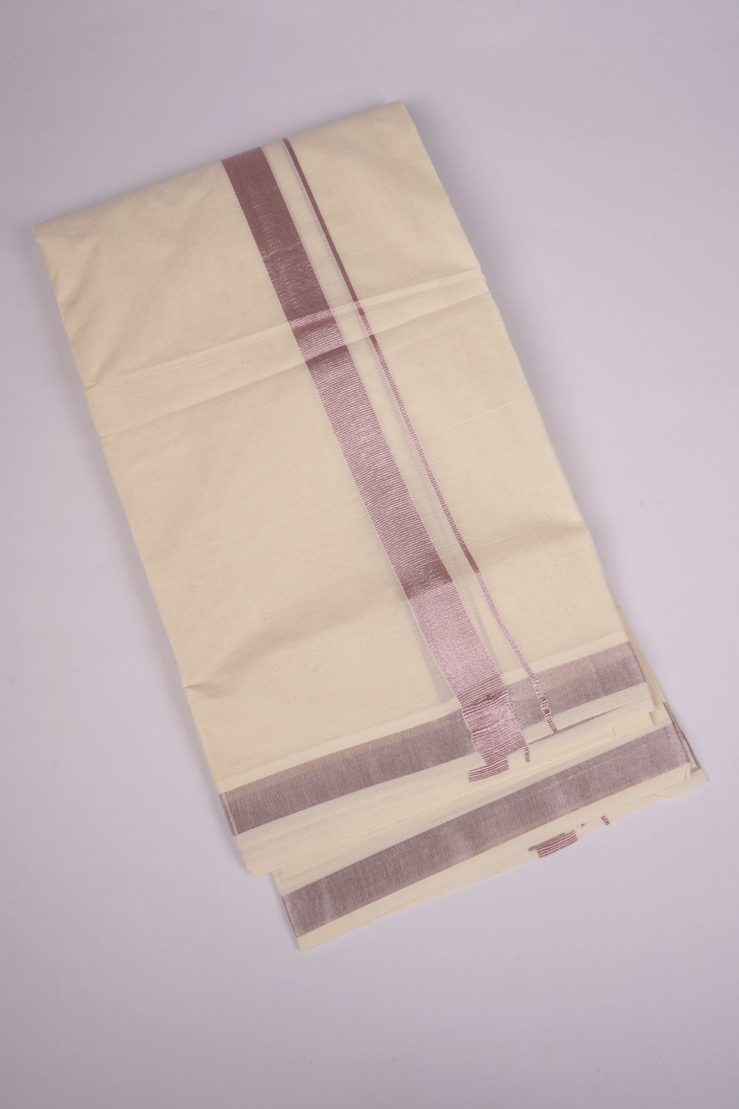 GLD-141C RG CREAM DOUBLE DHOTI  4.00 MTR