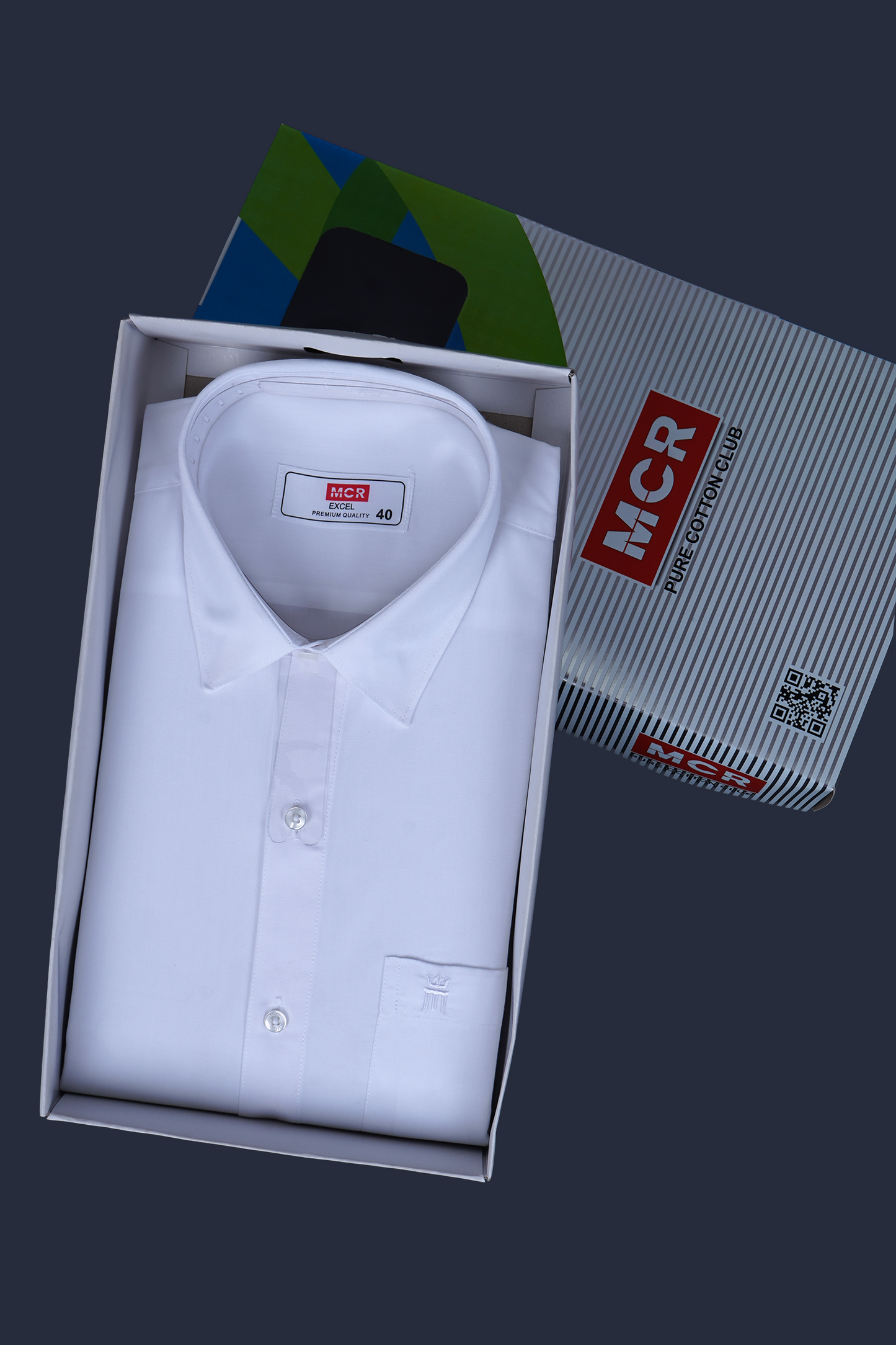 MCR EXCEL Half Sleeve Formal White Shirt For Men