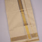 GLD-151C CREAM DOUBLE DHOTI  4.00 MTR