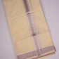 RGD-04C CREAM DOUBLE DHOTI  4.00 MTR