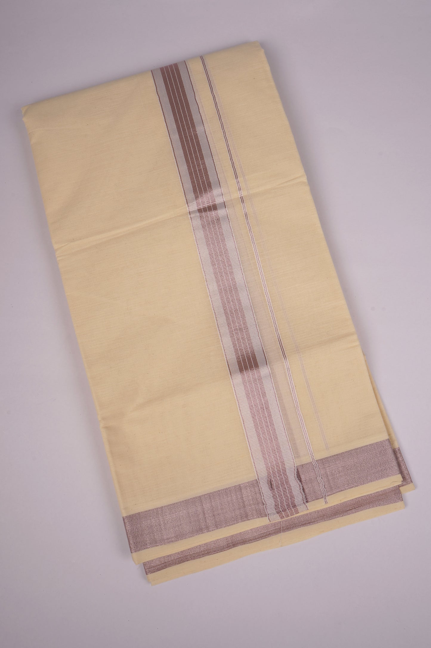 RGD-04C CREAM DOUBLE DHOTI  4.00 MTR