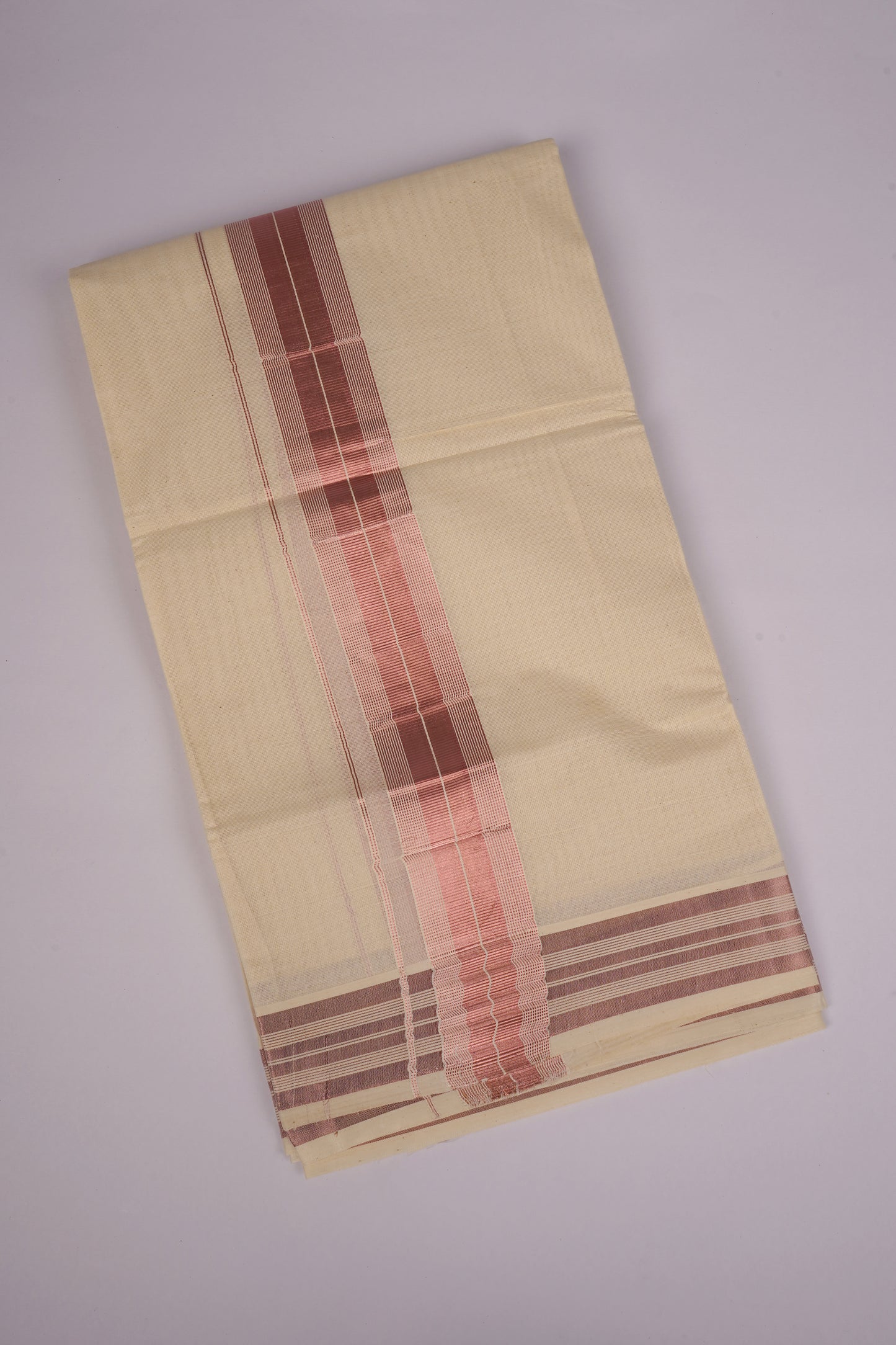 RGD-14C CREAM DOUBLE DHOTI  4.00 MTR