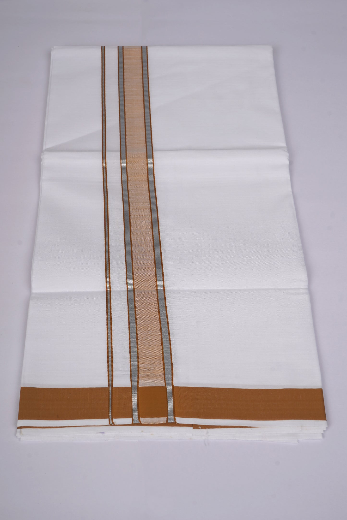 FS-105 W/S DHOTI  2.00 MTR - Silver Orange