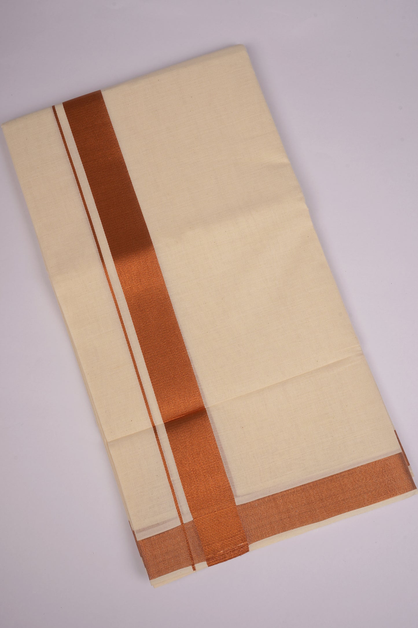 GLD-138C CREAM DOUBLE DHOTI  3.80 MTR