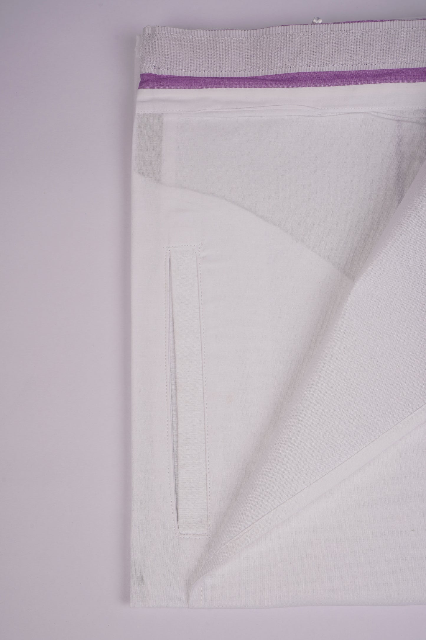 PKT FS-01 VELCRO WHITE SINGLE DHOTI - Pink