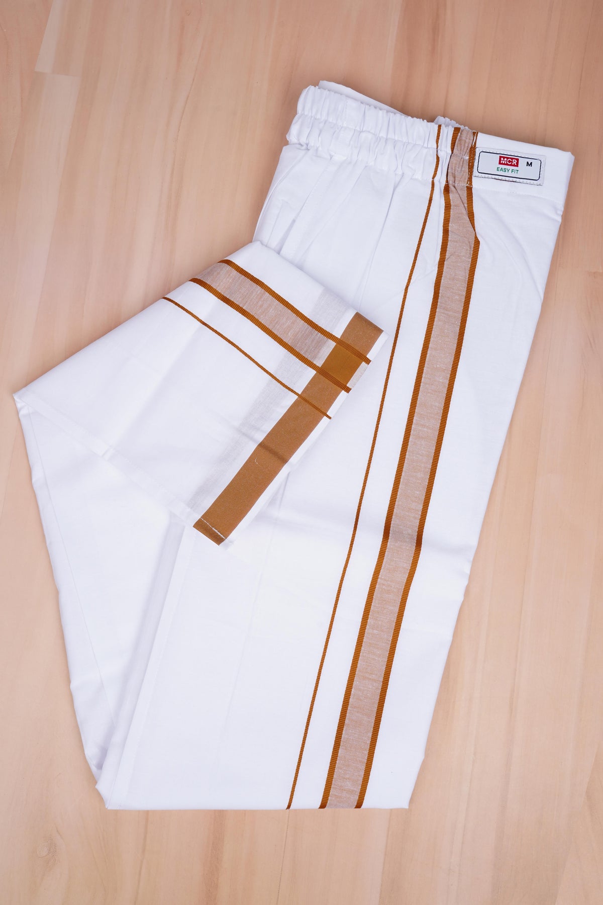 Easy Fit Fancy W/S Dhoti - Light Brown