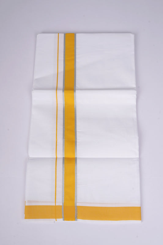 FS-96 W/S DHOTI 2.00 MTR - SILVERYELLOW
