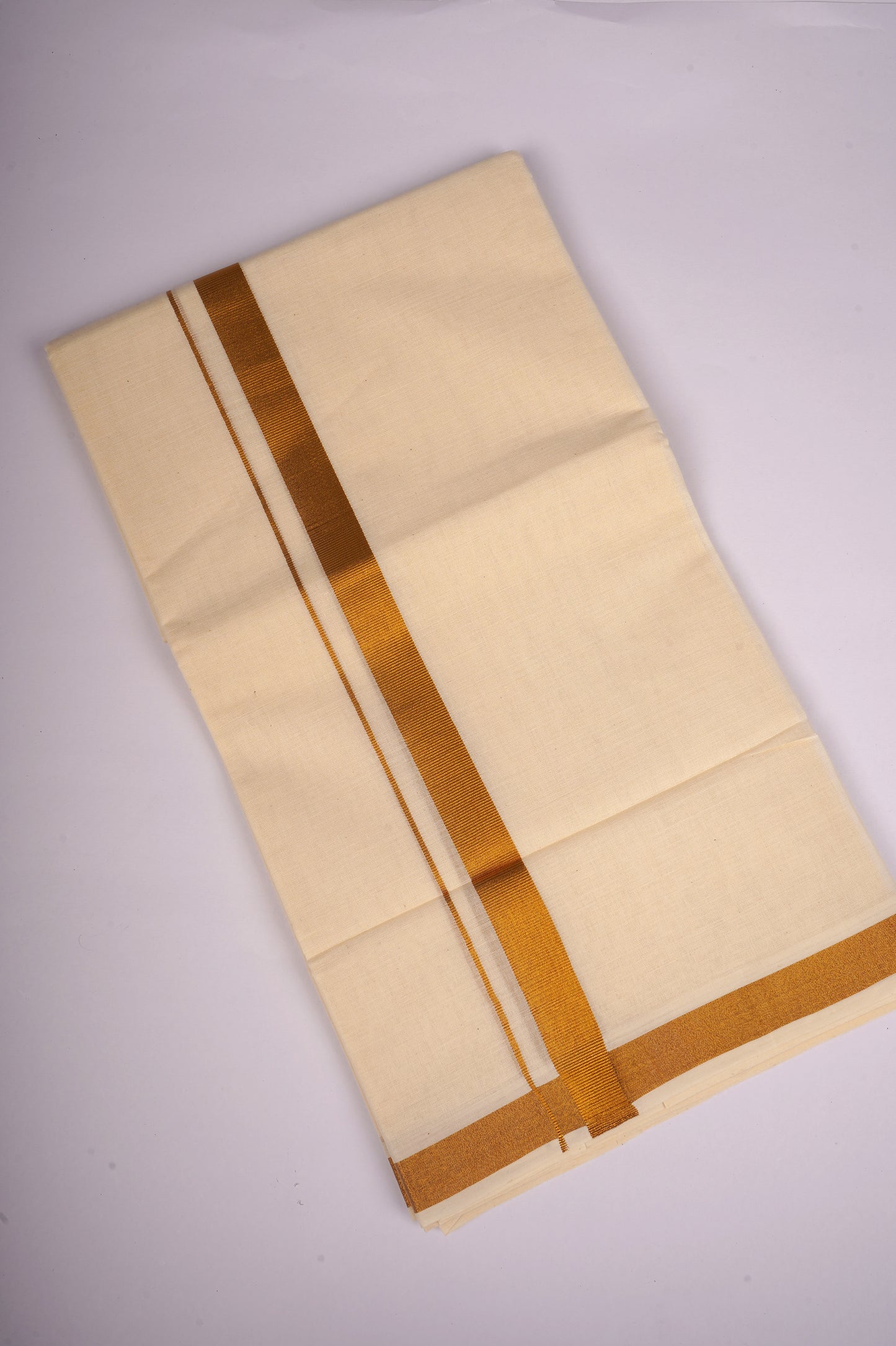 GLD-89C CREAM DOUBLE DHOTI  3.80 MTR