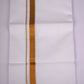 GLD-80 WHITE DOUBLE DHOTI  3.80 MTR